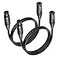 Cable Matters 2Pack Premium Short XLR to XLR Cables 3ft Male to Female Microphone Cable OxygenFree Copper OFC Mic Cord Black