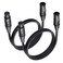 Cable Matters 2Pack Premium Short XLR to XLR Cables 3ft Male to Female Microphone Cable OxygenFree Copper OFC Mic Cord Black