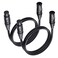 Cable Matters 2Pack Premium Short XLR to XLR Cables 3ft Male to Female Microphone Cable OxygenFree Copper OFC Mic Cord Black