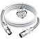 Kxable XLR Microphone Cable 1 FT XLR Male to Female Balanced Mic Cable 3Pin Shielded Speaker Cord Zinc Alloy Connectors 22AWG Pure Copper Metal Spring SR Recording Studio Podcast White