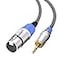 Tisino XLR to 35mm Microphone Cable 10 feet Unblanced XLR Female to 18 inch Mic Cord for Camcorders DSLR Cameras Computer Recording Device and More