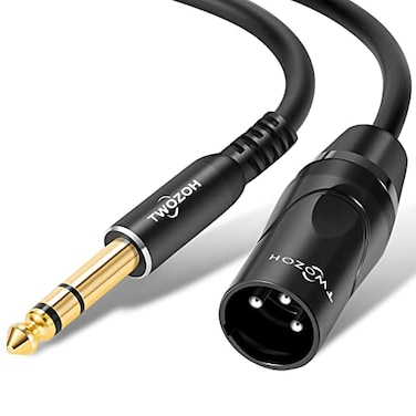 Twozoh 14 to XLR Balanced Stereo Cable 15FT HiFi