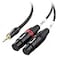 Cable Matters 35mm 18 Inch TRS to 2 XLR Cable 10 ft Male to Female Aux to Dual XLR Breakout Cable