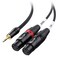 Cable Matters 35mm 18 Inch TRS to 2 XLR Cable 10 ft Male to Female Aux to Dual XLR Breakout Cable