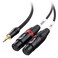 Cable Matters 35mm 18 Inch TRS to 2 XLR Cable 10 ft Male to Female Aux to Dual XLR Breakout Cable