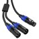BEZOKABEL XLR Splitter Female to Dual Male Balanced Microphone Splitter 10 Feet Y Cable
