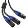 BEZOKABEL XLR Splitter Female to Dual Male Balanced Microphone Splitter 10 Feet Y Cable