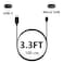 GEEKRIA for Creators USBC to Micro USB Microphone Cable Compatible with Shure MV7 MV88 MV5 MV51 MVi Replacement Mic Cord 33 ft 100 CM Black