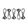 Kurrent Electric 5 Pack of 2 Way Split Effects Pedal DC Power Cables for CIOKS Power Supplies