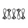 Kurrent Electric 5 Pack of 2 Way Split Effects Pedal DC Power Cables for CIOKS Power Supplies