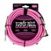 Ernie Ball Braided Instrument Cable StraightAngle 10ft Neon Pink P06078