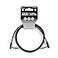 Jim Dunlop 14Inch Right Angle MXR Ribbon TRS Patch Cable 3 ft09 m DCISTR3RR