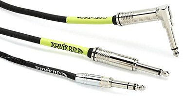 Ernie Ball Instrument and Headphone Combination Cable 18ft black P06411