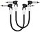 Kirlin LightGear LG22036BK 6 Inch Guitar Patch Cable with Right Angle Ends Black PVC Jacket 2 PiecesPack