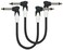 Kirlin LightGear LG22036BK 6 Inch Guitar Patch Cable with Right Angle Ends Black PVC Jacket 2 PiecesPack