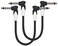 Kirlin LightGear LG22036BK 6 Inch Guitar Patch Cable with Right Angle Ends Black PVC Jacket 2 PiecesPack