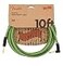 Fender Festival Hemp Instrument Cable Guitar Cable Guitar Accessories StraightAngle Green 10ft