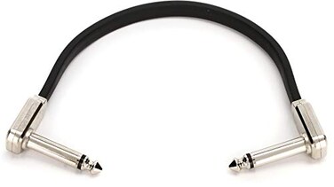 Ernie Ball Flat Ribbon Patch Cable 6in Black P06226