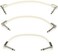 Ernie Ball Flat Ribbon Patch Cable 3Pack 6in White P06385