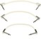 Ernie Ball Flat Ribbon Patch Cable 3Pack 6in White P06385