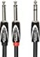 Roland Black Series 14Inch TRS Male to Dual 14Inch TS Male InsertSplitter Cable 10 Foot RCC10TR28V2