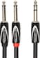 Roland Black Series 14Inch TRS Male to Dual 14Inch TS Male InsertSplitter Cable 10 Foot RCC10TR28V2