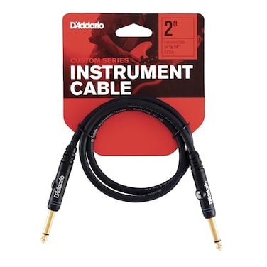 Planet Waves DAddario Guitar Cable Guitar Patch Cable 14 Inch Male to 14 Inch Male 2 Feet6096 MM Straight Ends 1 Pack