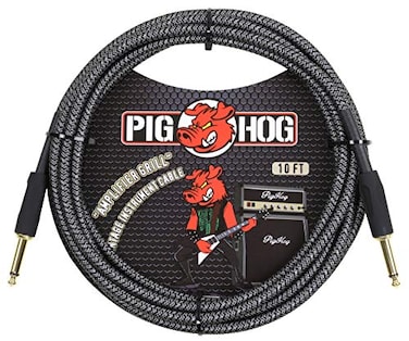 Pig Hog Vintage Serie Instrumentenkabel Amplifier Grill 3m10ft 635 14 auf 635 14 Hochwertige Qualitt Gewebt