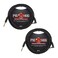 Pig Hog PCH10BKR 14 RightAngle to 14 Black Woven Guitar Instrument Cable 10 Feet 2Pack