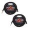 Pig Hog PCH10BKR 14 RightAngle to 14 Black Woven Guitar Instrument Cable 10 Feet 2Pack