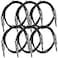 Seismic Audio SASTSX3Black6PK 3Feet TS 14Inch Guitar Instrument or Patch Cable Black