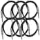 Seismic Audio SASTSX3Black6PK 3Feet TS 14Inch Guitar Instrument or Patch Cable Black