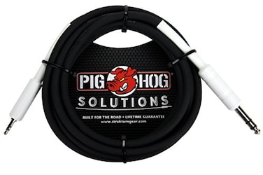 Pig Hog PX48J10 14 TRS to 35mm Mini Instrument Cable 10 Feet