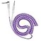 Rayzm Curly Instrument Cable 2 Meters Coiled Chord Right Angle to Straight Spiral Lead for GuitarBass