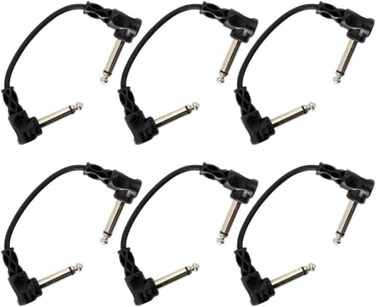 Hosa CFS606 Molded Rightangle to Same Guitar Patch Cable 6 Inches 6 pieces