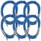 Seismic Audio SASTSX6Blue6PK 6Feet TS 14Inch Guitar Instrument or Patch Cable Blue