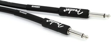 Fender Professional Series Instrument Cable Guitar Cable Guitar Accessories StraightStraight Black 25ft