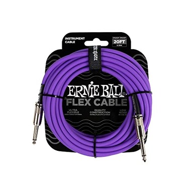 Ernie Ball Flex Instrument Cable StraightStraight 20ft Purple