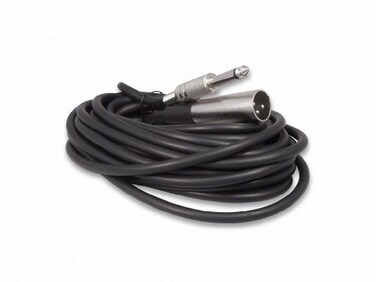 Your Cable Store 25 Foot XLR Male 3 Pin to 14 Mono Microphone Cable Unbalanced