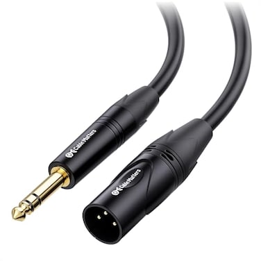 Cable Matters 635mm 14 Inch TRS to XLR Cable 10ft Male to Male XLR to TRS Cable Black Not for Microphone Use