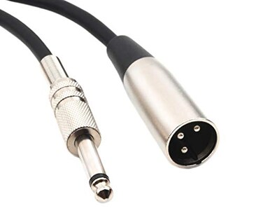 Devinal Unbalanced XLR Male to 14 Inch TS Mono Male Plug Audio Connector 635mm to XLR Cable for Amplifiers Instruments etc10 Feet