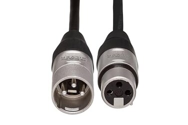 Hosa HXX003 REAN XLR3F to XLR3M Pro Balanced Interconnect Cable 3 Feet