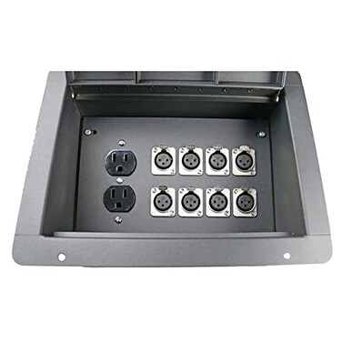 Elite Core FBL8 Recessed Floor 8 XLRF Duplex AC with Back Box