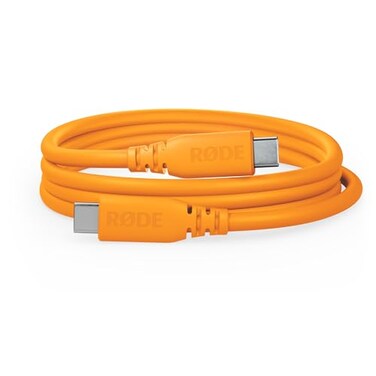 Rode RDE SC27 SuperSpeed USBC to USBC Cable for Fast Data Transfer up to 5Gbps and 60W Power Supply 2m Orange