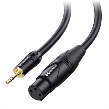 Cable Matters Unbalanced 35mm to XLR Cable 6ft Male to Female 18 Inch to XLR Cable