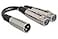 Hosa YXF119 Y Cable Dual XLR3F to XLR3M 6 Inches