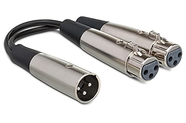 Hosa YXF119 Y Cable Dual XLR3F to XLR3M 6 Inches