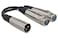 Hosa YXF119 Y Cable Dual XLR3F to XLR3M 6 Inches
