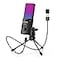 FDUCE Gaming USB Microphone for PCRGB Condenser Computer Mic with Tripod StandQuick MuteGain ControlCardioid Mic for Streaming Podcast Twitch YouTube PC Computer PS5 M160
