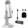 ZealSound Podcast Microphone for PC Noise Cancellation USB Mic with Gain Volume Adjustment Mute Button Monitoring Echo for YouTube TikTok Podcasting Streaming iPhone iPad AndroidSilver